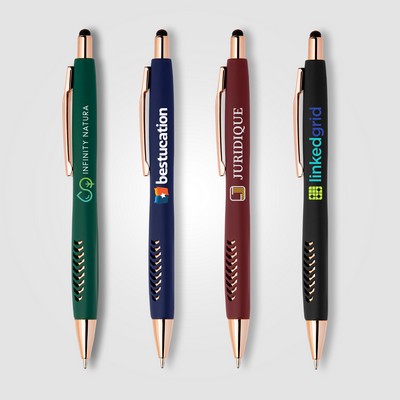 Avalon Softy Rose Gold Pen w/ Stylus - Full-Color Inkjet