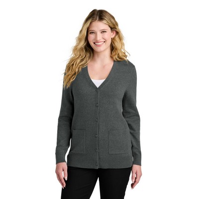 Port Authority® Women's Easy Care Button-Up Cardigan Sweater
