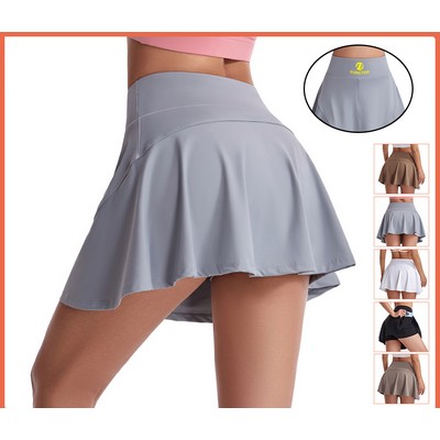 Women's High Waisted Pleated Tummy Control Tennis Golf Skorts w/Pockets