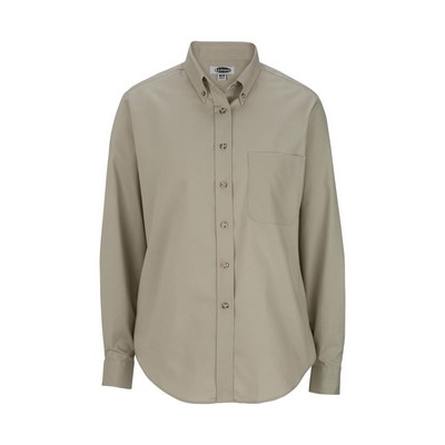 Edwards - Women's One-Pocket Poplin-Long Sleeve