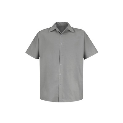 Red Kap Food Processing - Men's Gripper-Front Short-Sleeve Pocketless Work Shirt
