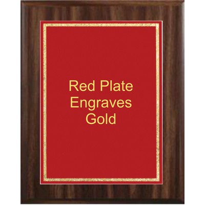 Cherry Plaque 7" x 9" - Red/Gold 5" x 7" Florentine Frame Designer Plate
