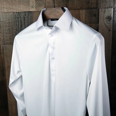 Collars & Co.® Semi-Spread Collar Polo Long Sleeve