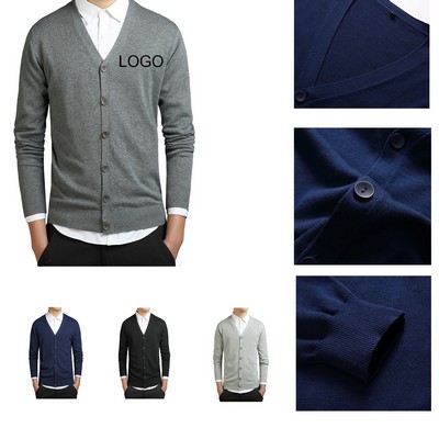 Men's V Neck Cardigan Sweaters