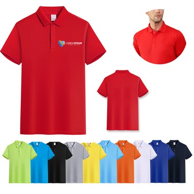 Unisex Short-Sleeved Lapel Workwear Custom Polo Shirts