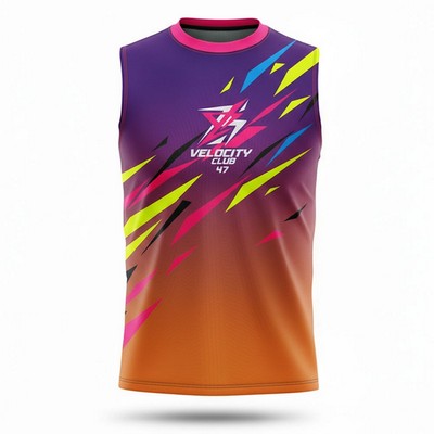 Unisex & Kids' Sublimated Athletic Sleeveless T-Shirt