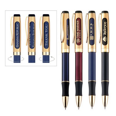 Metal Pen, Ballpoint pen, Twist action, Blue ink refill optional