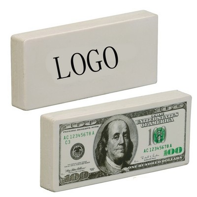 Squishy PU Hundred Dollar Bill Stress Ball