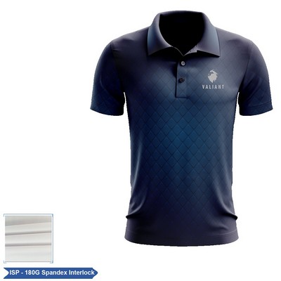 Unisex & Kids' Spandex Interlock Sublimation Short Slv Polo