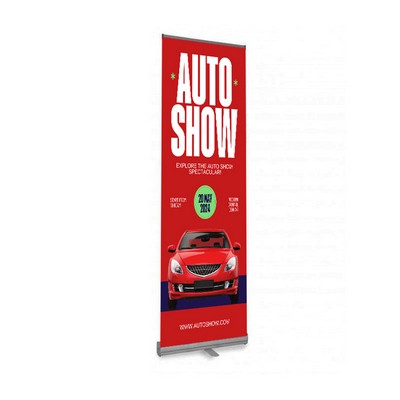 24"W x 80"H Monza Retractable Banner stand, Hardware Only