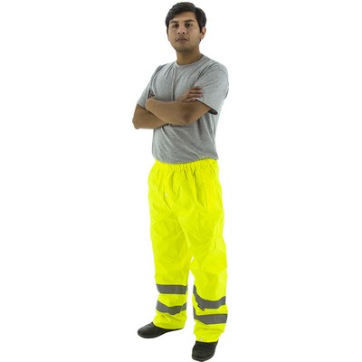 Majestic 75-2351 Hi-Viz Waterproof Rain Pants, ANSI E