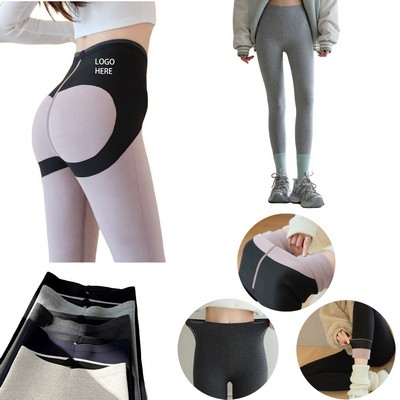 High Waist Yoga Pants For Women Cotton Stretchy Leggings With Side Pockets