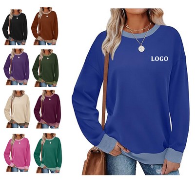 Women Crewneck Long Sleeve Sweatshirt