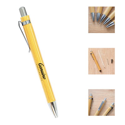 Retractable Bamboo Pen