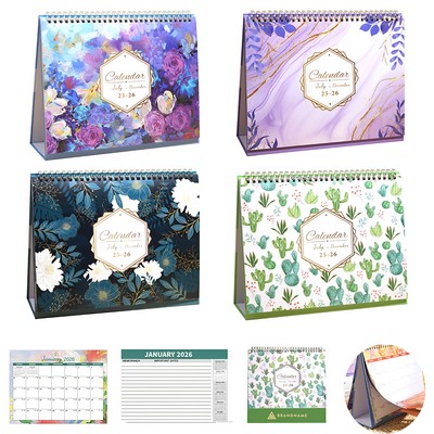 2025-2026 18 Months Desk Calendar Standing Flip