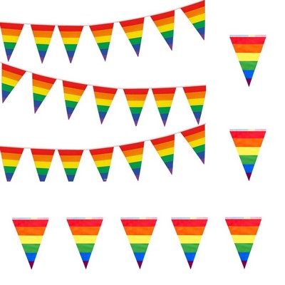 Triangle Rainbow Flag Banner