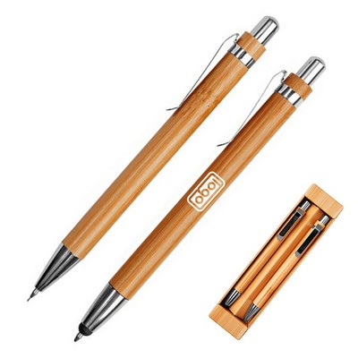2pcs Bamboo Ballpoint Pen Set