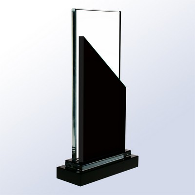 Vector Peak Glass Award, Black, 9 1/2"H