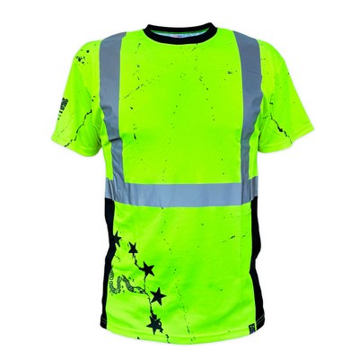 1776 Betsy Ross Flag Black Type-O Reflective Safety Shirt