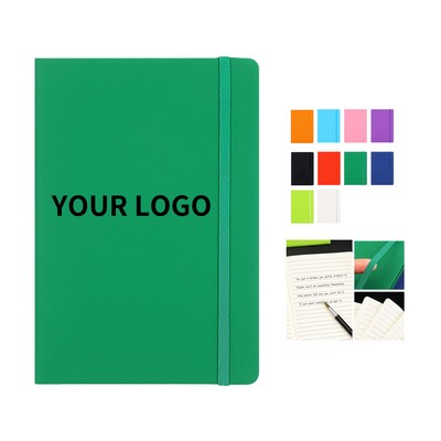 A6 PU Hardcover Pocket Journal With Elastic Band