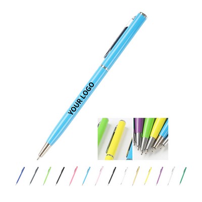Metal Twist Ballpoint Pen Slim Barrel