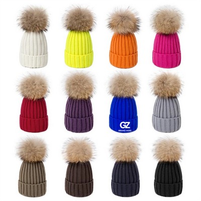 Winter Knit Beanie Hat