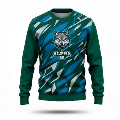 Unisex & Kids Lightweight Scuba Knit Sweatshirt Sublimated
