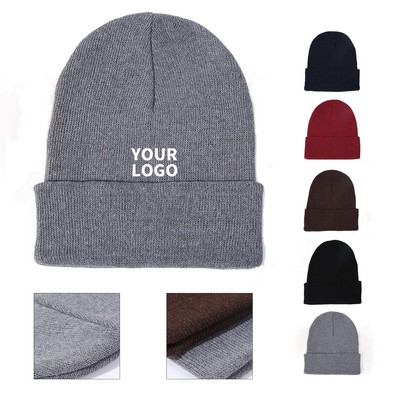 Eco Friendly Acrylic Full Color Knitted Hat