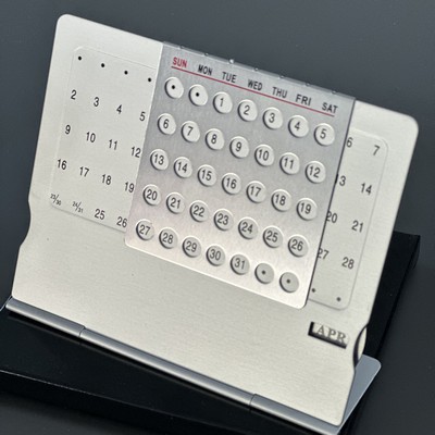 Aluminum Desktop Perpetual Calendar