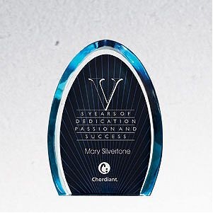 6" Blue Acrylic Arch