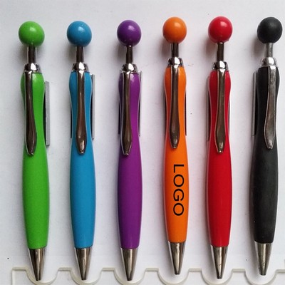 Advertising Plastic Ballpoint Pen with Round Top