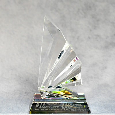 Fanfare Spectra Color Crystal Award - 9"