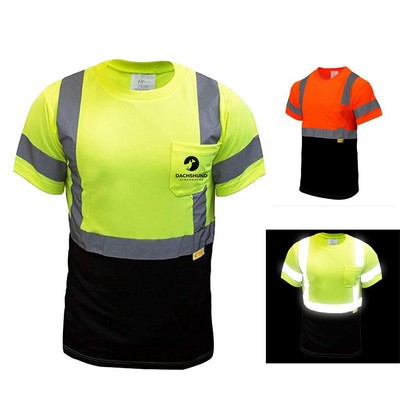 Short Sleeve Safety T-shirt with 2" Replective Tape