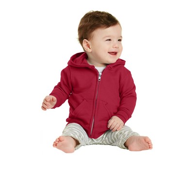 Port & Co™ Infant Core Fleece Full-Zip Hooded Sweatshirt.