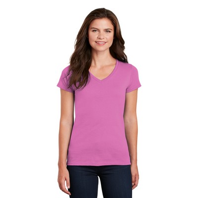 Gildan® Women's Heavy Cotton™ 100% Cotton V-Neck T-Shirt.