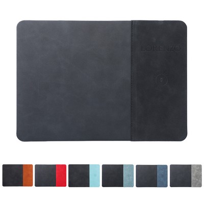 PU Leather Wireless Charging Mouse Pad