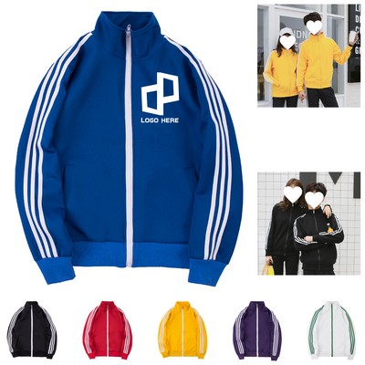 Stand-Up Collar Zipper Cotton Jacket