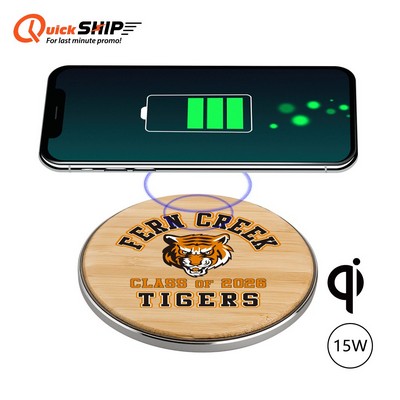 Chayes Bamboo 15W Qi Wireless Charger