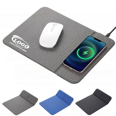 2" 1 High Speed Wireless Charging Mouse Pad with Kickstand