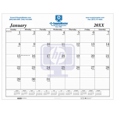 Gummed Desk Pad Calendar (18 1/2"x13")