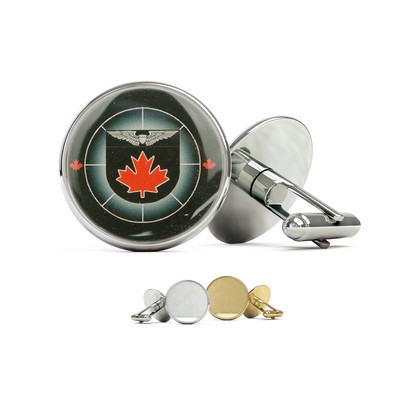 Cuff Links w/Photoart Classic Lapel Pin (Up to 0.5 in)