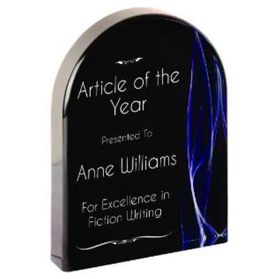 8" Blue Arch Vapor Acrylic Award