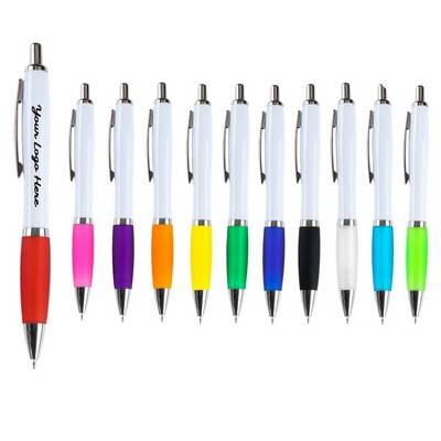 Plastic Ballpoint Pen with Soft Grip