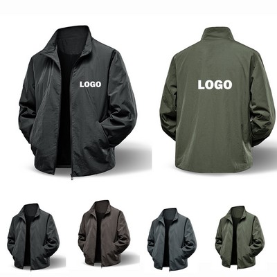 Lightweight Waterproof Stand Collar Zip Jacket