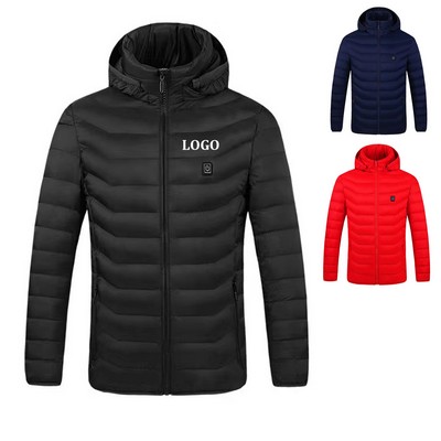 Men's Down Puffer Heated Jacket