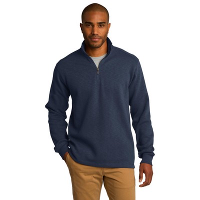 Port Authority® Slub Fleece 1/4-Zip Pullover.