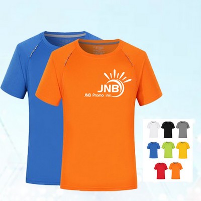 Adult Antibacterial Round Neck Quick-Dry T-Shirt