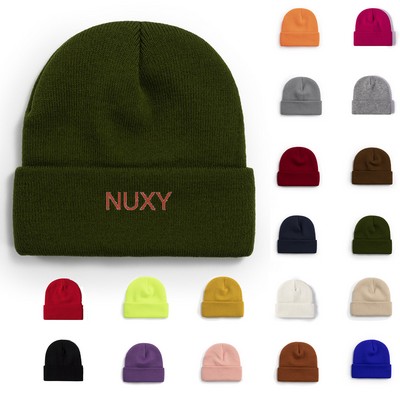 Unisex Knit Cuffed Beanie