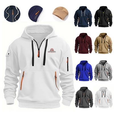 Multi-Pocket Zip Hoodie