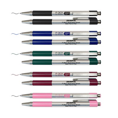 Zebra F-301 Stainless Steel Retractable Ball Point Pen